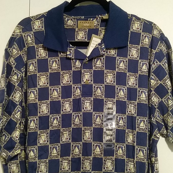 NWT Nautical Polo Shirt Large - Picture 3 of 7